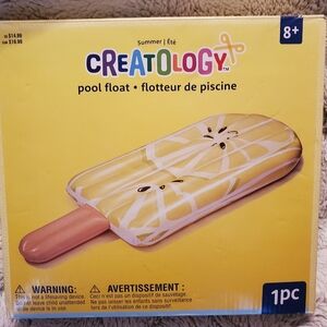 Htf New Inflatable Pool Float Yellow Popsicle Shape Creatology Beach